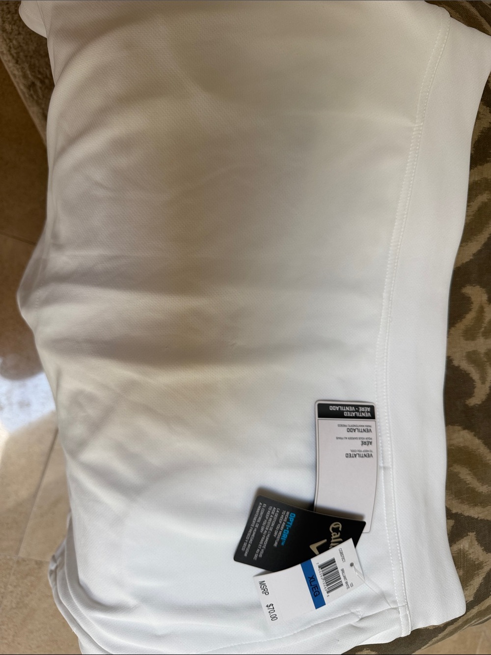 Callaway White Mini Skirt with Subtle Textured Knit